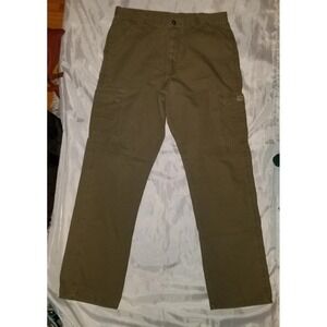 Wrangler Ripstop Khaki Cargo Hiking Pants Men Size 36x34 Straight Brown/Tan 2057